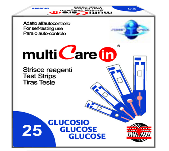 Glukozové prúžky pre MultiCare IN, 25 ks